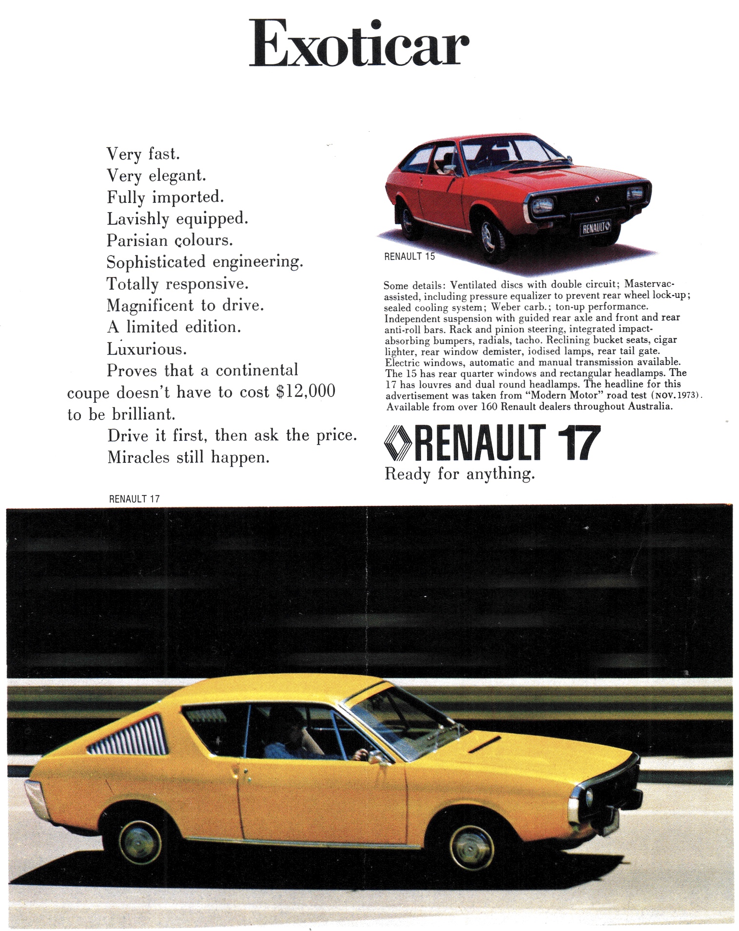 1974 Renault 15 and 17